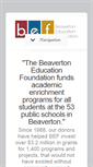 Mobile Screenshot of beavertonedfoundation.org